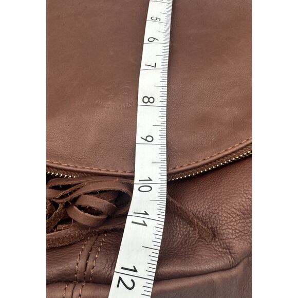 Brown Soft Leather Shoulder Handbag Unbranded Made in Italy Boho Hippie - Picture 8 of 9